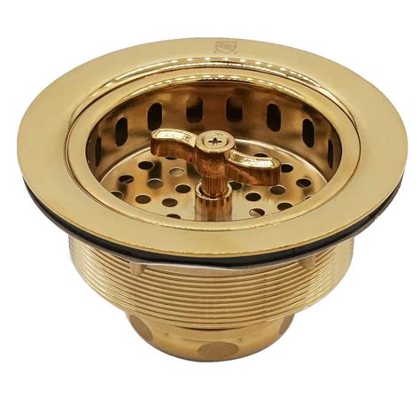 Westbrass In Wing Nut Style Kitchen Basket Strainer Polished