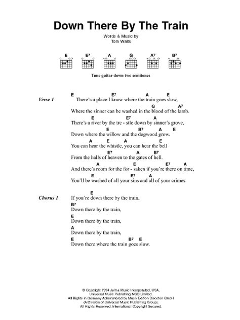 Down There By The Train by Johnny Cash - Guitar Chords/Lyrics - Guitar ...