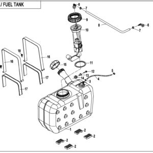 Diagram 2020 CFMoto UFORCE 500 CF500UU FUEL TANK F12 CFMoto USA