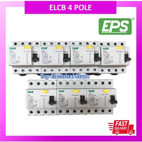 EPS ELCB RCCB 4 POLE 40A 63A 100A 30MA 100MA 300MA Shopee Malaysia