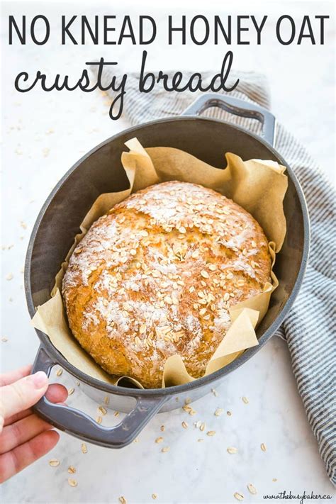 No Knead Artisan Bread Honey Oat Recipe The Busy Baker