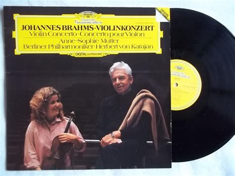 2532 032 ANNE SOPHIE MUTTER Brahms Violin Concerto Karajan Vinyl LP