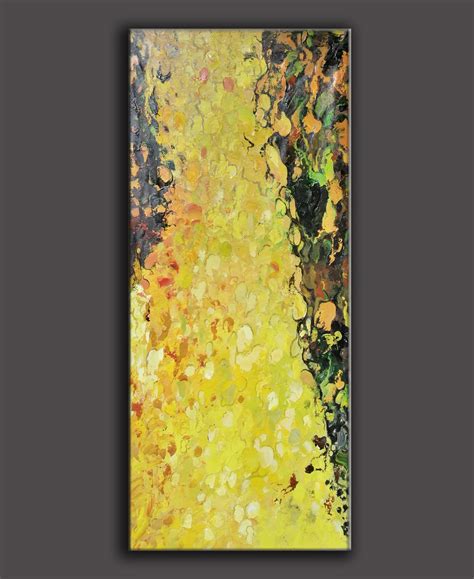 Yellow Oil Painting Abstract Painting Large Painting Large Etsy