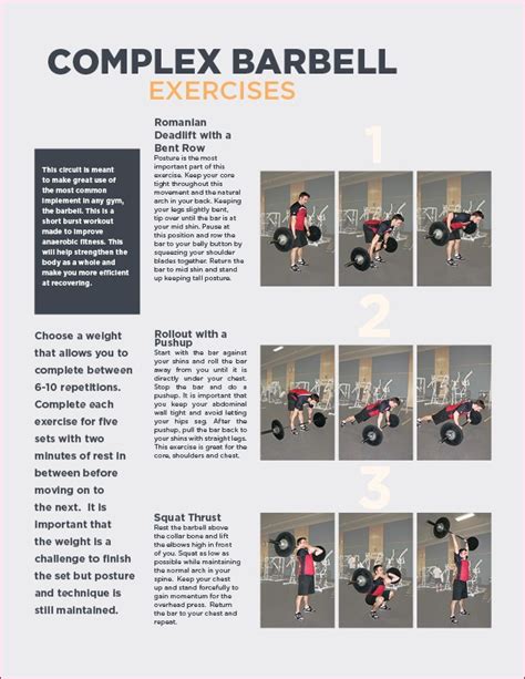 Complex Barbell Exercises Barbell Workout Barbell Exercise