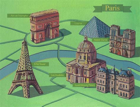 Map Of Paris Illustrator For Hire Haydn Symons Illustration