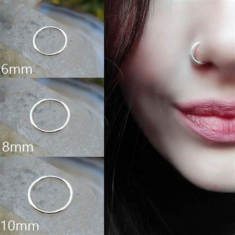 Nose Stud 1 Pcs Steel 0 8Mm Cartilage Piercing Stud Thin Small Nose