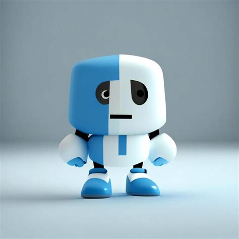 Premium AI Image | a blue and white lego figure with a white and blue ...