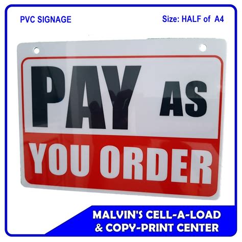 PVC SIGNAGE PAY AS YOU ORDER Lazada PH