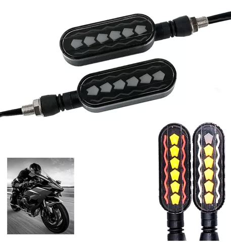 Seta Led Sequencial Moto Luz Drl Freio P S Kit Universal Frete Gr Tis