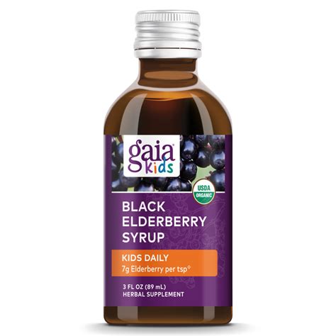 Gaiaherbs Gaiakids® Black Elderberry Syrup Kids Daily Cog 3 Oz