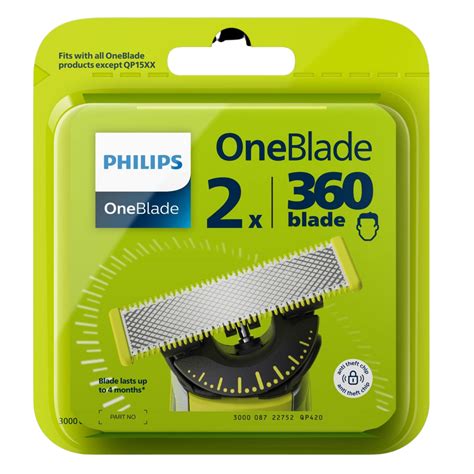 PHILIPS One Blade Recharges Lames De Rasoir 360 2 Lames Pas Cher