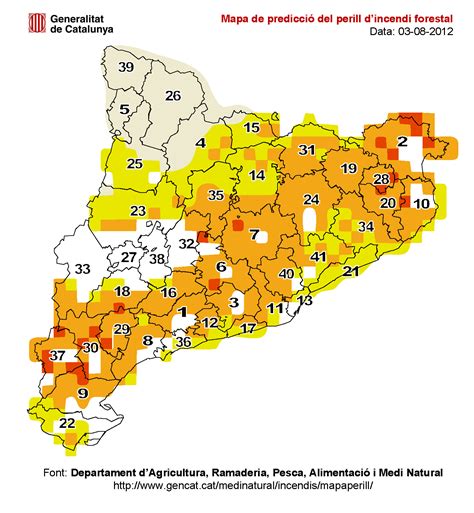 Ampliaci Mapa Diari De Risc D Incendi Fore Govern Cat