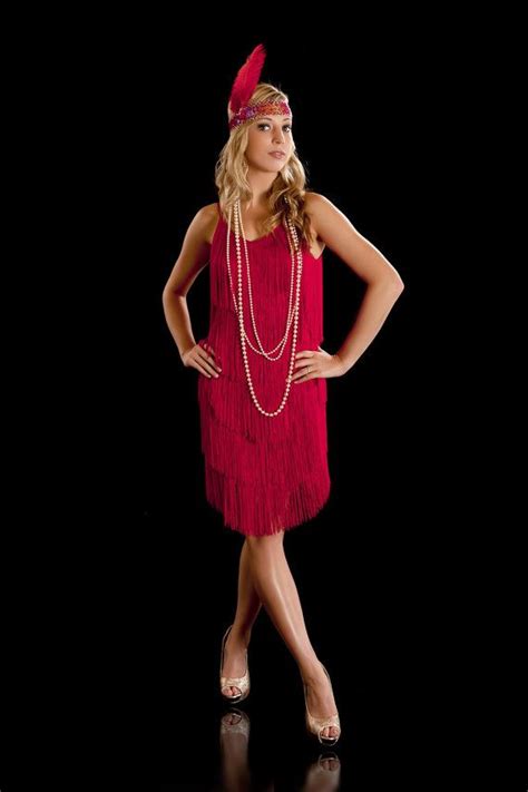 Beautiful Fringe Flapper 1920s Charleston Dress Red S Etsy Tøj