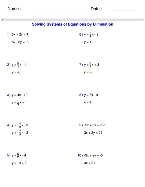 Systems Of Equations Solving Two Variable Systems Of Equations By