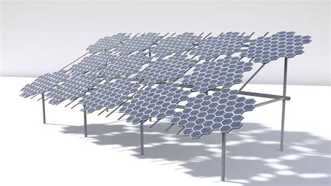 3d Model Hexagonal Pv Solar Panel Array Vr Ar Low Poly Cgtrader