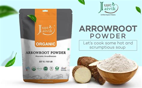 Just Jaivik Organic Arrowroot Powder Natural Thickener Lb Oz