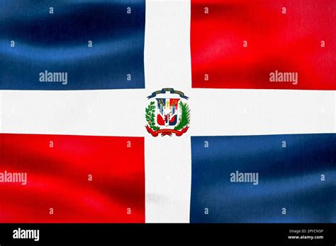 Dominican Republic flag - realistic waving fabric flag Stock Photo - Alamy