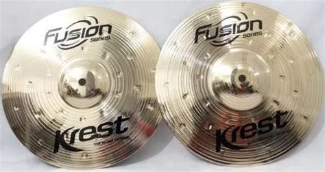 Prato Hi Hat Chimbal Serie Fusion Krest Cymbals Bronze B Frete Gr Tis