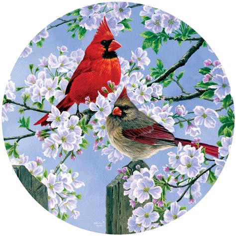 Cardinal Couple Suncatcher Custom Decor