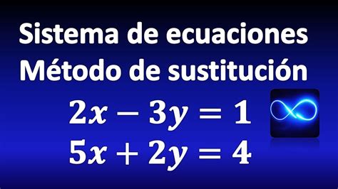 Sistema De Ecuaciones 2x2 Método De Sustitución Muy FÁcil Youtube