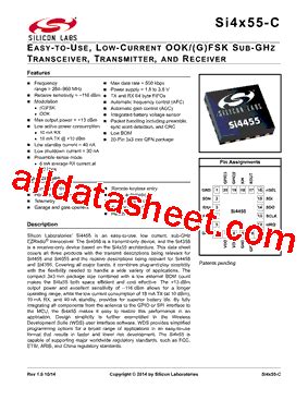 Si C A Gmr Datasheet Pdf Silicon Laboratories