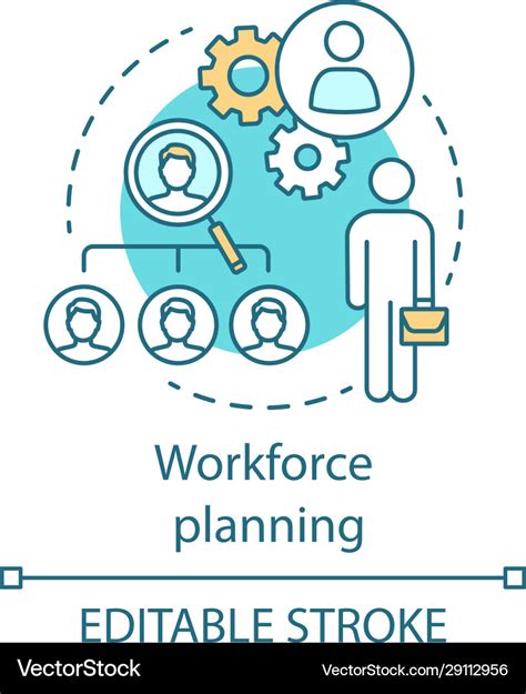 Workforce Planning Concept Icon Royalty Free Vector Image