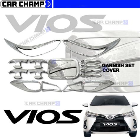 Toyota Vios Prime G 2018 To 2024 Garnish Cover Combo Set Chrome 2019