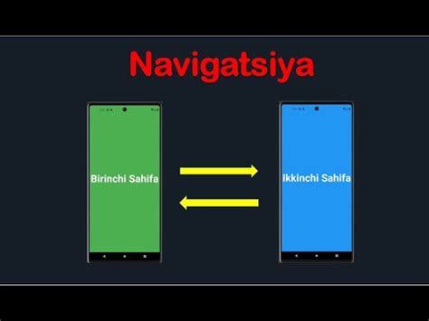 Flutter Navigation Flutterda Navigatsiya Flutter Darslari O Zbek