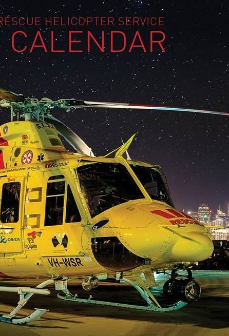 Westpac Rescue Helicopter Service 2016 Calendar On Sale Newcastle