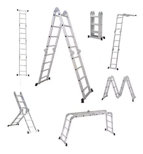 Escalera articulada de aluminio 4x4 16 peldaños Starfer MercadoLibre