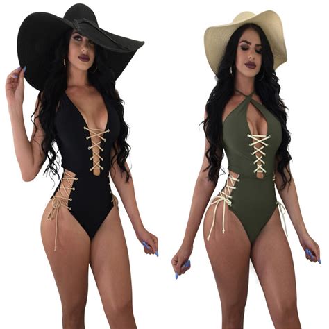 Sexy Solid Color Lace One Piece Bikini CJdropshipping