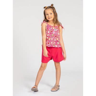 Conjunto Curto Menina Bata De Alcinha E Shorts Frutas Compre Agora