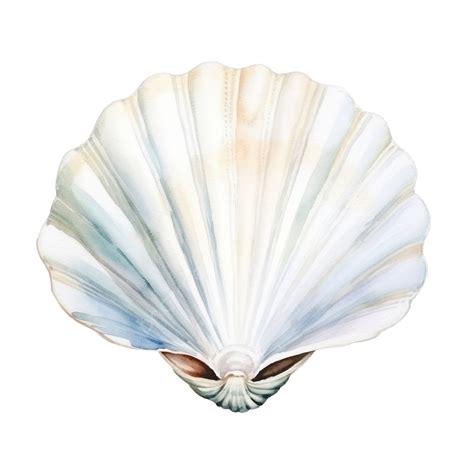 Watercolor White Shell Watercolor Hand Draw Png Transparent Image