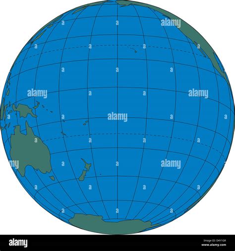 World map globe South Pacific Ocean Stock Photo: 54683687 - Alamy