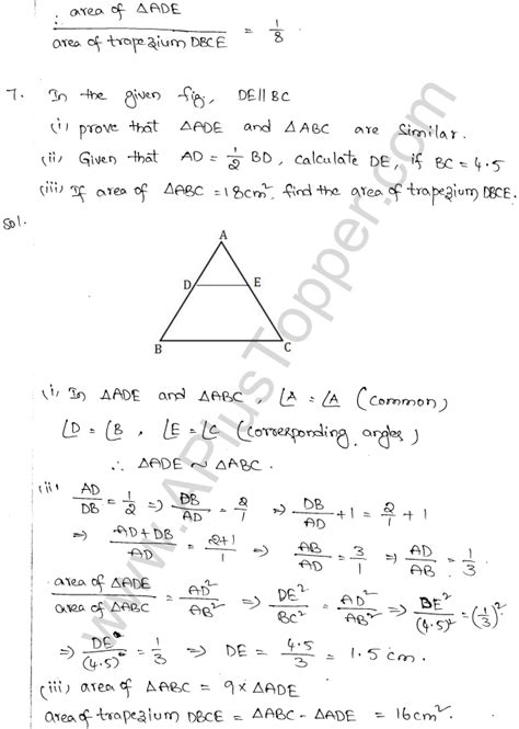 Similarity Class Icse Ml Aggarwal A Plus Topper