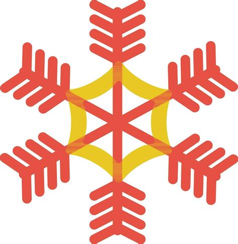 Orange And Yellow Snowflake 24839076 Vector Art At Vecteezy