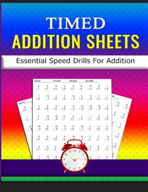 Timed Addition Sheets Essential Speed Drills For Addition Timed Math