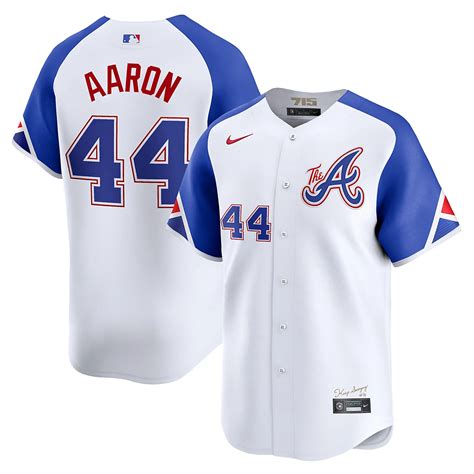nike mens atlanta braves aaron limited city connect jersey academy