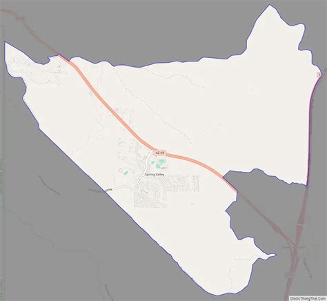 Map of Spring Valley CDP, Arizona