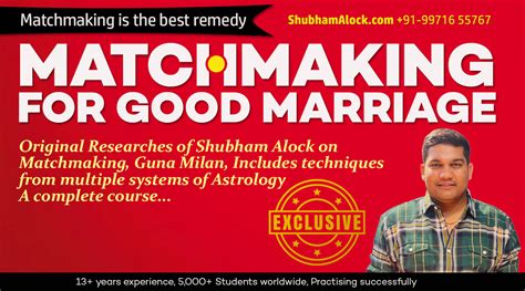 MatchMaking For Good Marriage Kundali Milan Shubham Alock