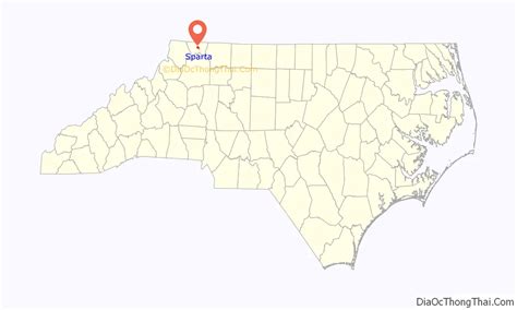 Map of Sparta town, North Carolina - Thong Thai Real