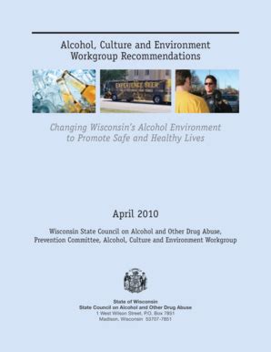 Fillable Online Law Wisc Alcohol Culture And Environment Workgroup