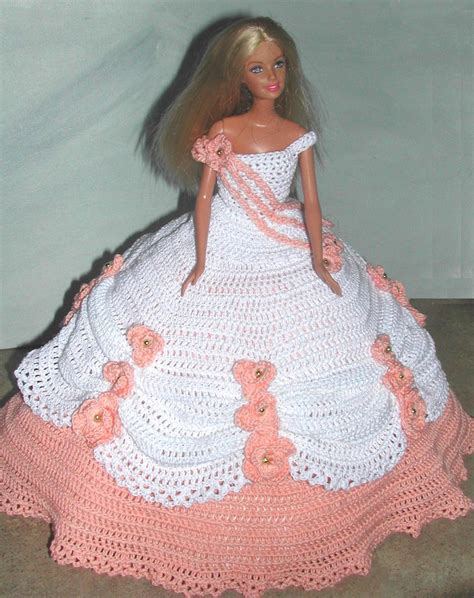 Crochet Fashion Doll Barbie Pattern 635 Cotillion Ball Gown Etsy