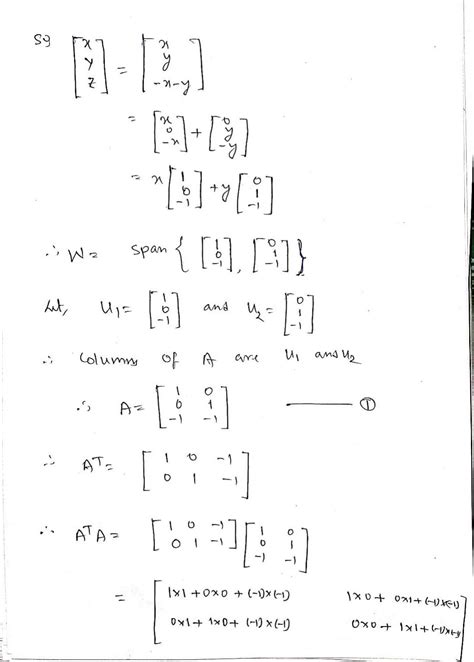 Solved 2 Find the projection matrix of the orthogonal | Chegg.com