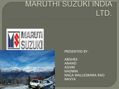 maruti suzuki overview