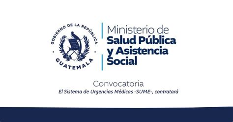 Convocatoria En Ministerio De Salud Pública Y Asistencia Social Mspas