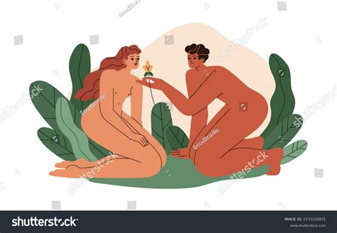 Love Intimacy Between Naked Woman Man Stock Vector Royalty Free