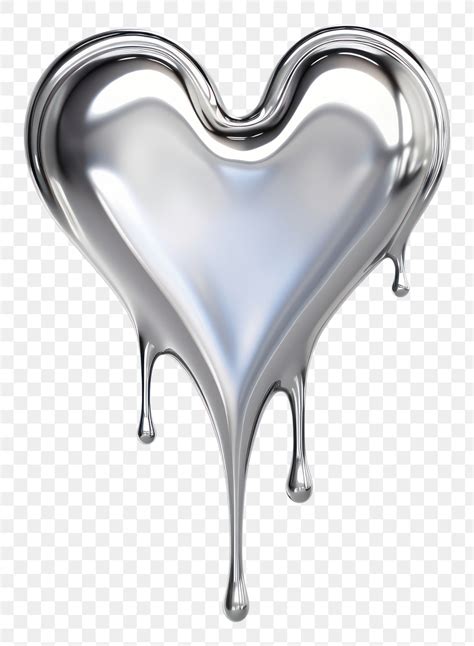 Png Heart Dripping Silver Metal Premium Png Rawpixel