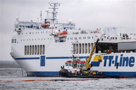 Salvage Crews Refloat Marco Polo Ferry In Sweden