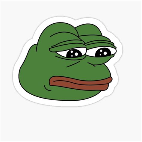 Pepe The Sad Frog Sticker For Sale By Misdememeor Redbubble